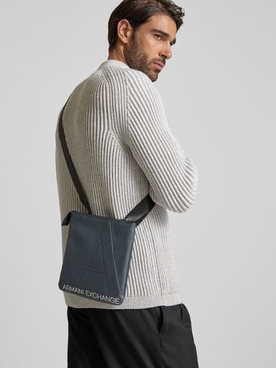 Peek & Cloppenburg ARMANI EXCHANGEHandtasche mit Label-Detail Modell 'Pilot' in dunkelblau