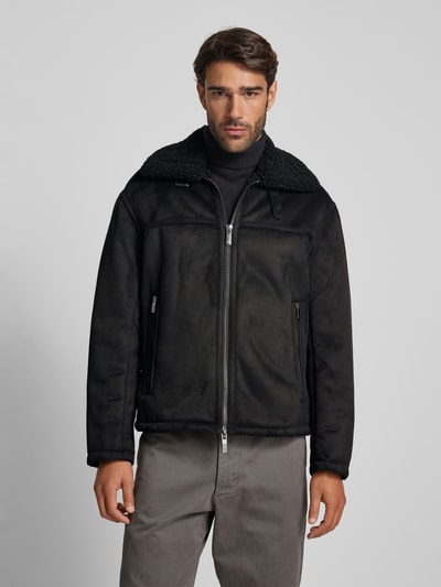 Peek & Cloppenburg ARMANI EXCHANGEJacke Mit Zweiwege-Reißverschluss Modell 'Pilot' In Black