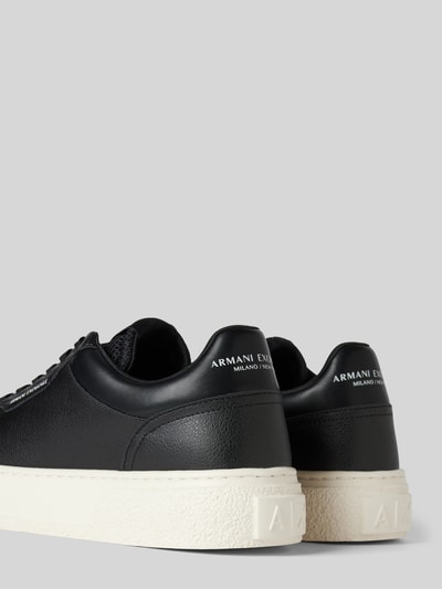 Peek & Cloppenburg ARMANI EXCHANGELedersneaker Mit Label-Print Modell 'Lion' In Black