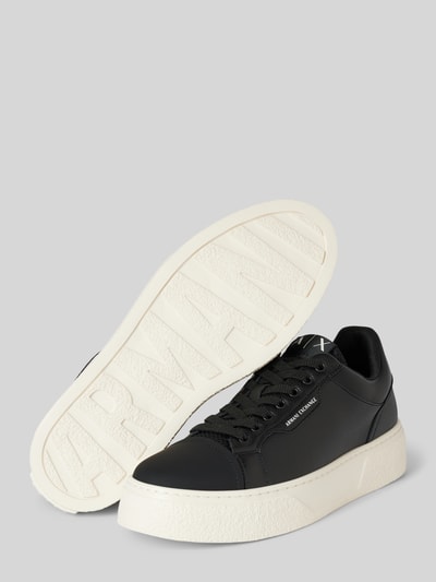 Peek & Cloppenburg ARMANI EXCHANGELedersneaker Mit Label-Print Modell 'Lion' In Black
