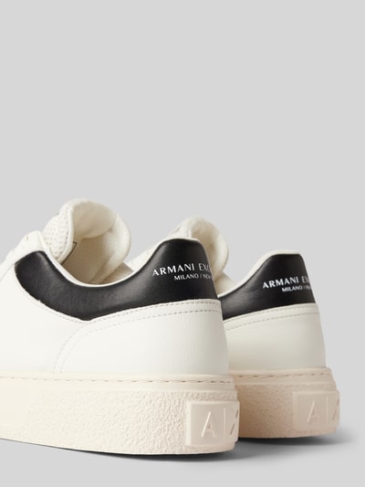 Peek & Cloppenburg ARMANI EXCHANGELedersneaker Mit Label-Print Modell 'Lion' In Weiss