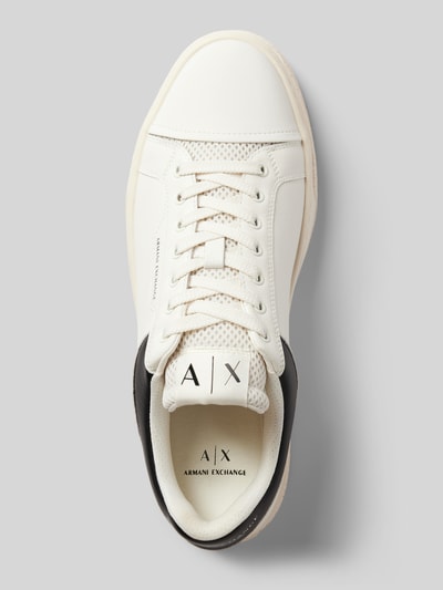 Peek & Cloppenburg ARMANI EXCHANGELedersneaker Mit Label-Print Modell 'Lion' In Weiss