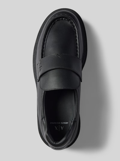 Peek & Cloppenburg ARMANI EXCHANGEPenny Loafer Aus Leder Mit Schaftbrücke Modell 'Angry' In Black