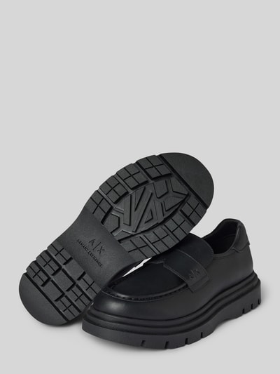 Peek & Cloppenburg ARMANI EXCHANGEPenny Loafer Aus Leder Mit Schaftbrücke Modell 'Angry' In Black