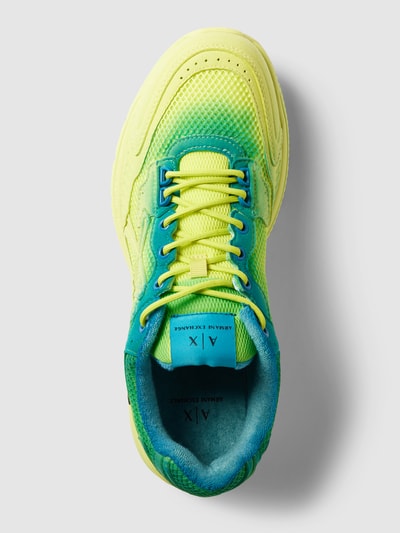 Peek & Cloppenburg ARMANI EXCHANGESneaker In Two-Tone-Machart Modell 'ENGLISH' In Neon Gelb