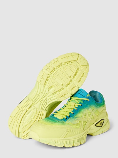 Peek & Cloppenburg ARMANI EXCHANGESneaker In Two-Tone-Machart Modell 'ENGLISH' In Neon Gelb