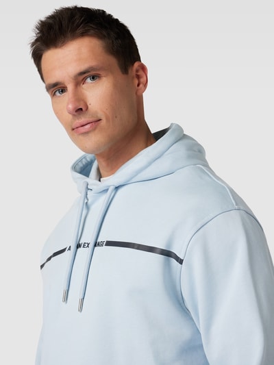 Peek & Cloppenburg ARMANI EXCHANGESweatshirt Mit Label-Stitching In Hellblau
