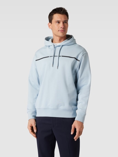 Peek & Cloppenburg ARMANI EXCHANGESweatshirt Mit Label-Stitching In Hellblau