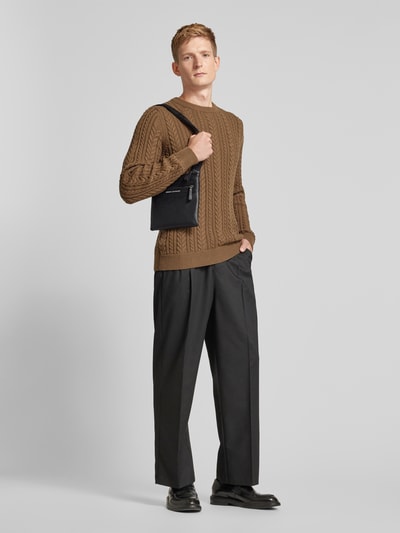 Peek & Cloppenburg ARMANI EXCHANGEUmhängetasche in Leder-Optik in black