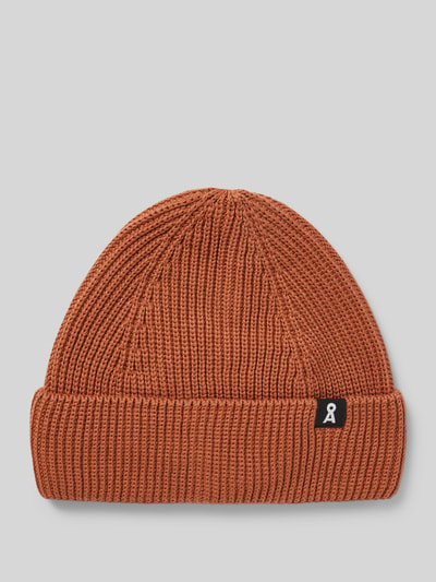 Peek & Cloppenburg ArmedangelsBeanie mit Label-Detail Modell 'NILDAAO' in rostrot
