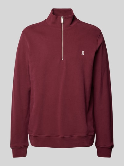 Peek & Cloppenburg ArmedangelsComfort Fit Sweatshirt Mit Label-Stitching Modell 'WAARLO' In Dunkelrot