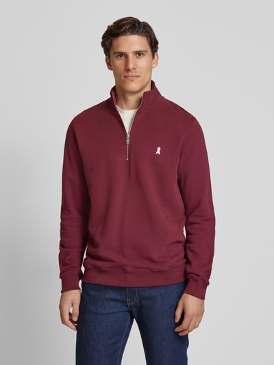 Peek & Cloppenburg ArmedangelsComfort Fit Sweatshirt Mit Label-Stitching Modell 'WAARLO' In Dunkelrot