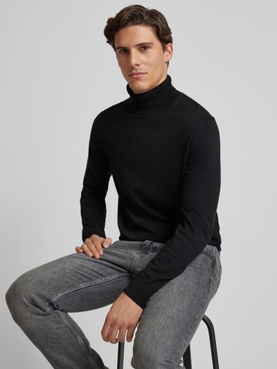 Peek & Cloppenburg ArmedangelsStrickpullover Mit Rollkragen Modell 'GAARDO' In Black