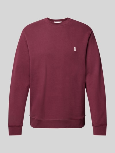 Peek & Cloppenburg ArmedangelsSweatshirt Mit Label-Stitching Modell 'BAARO' In Dunkelrot
