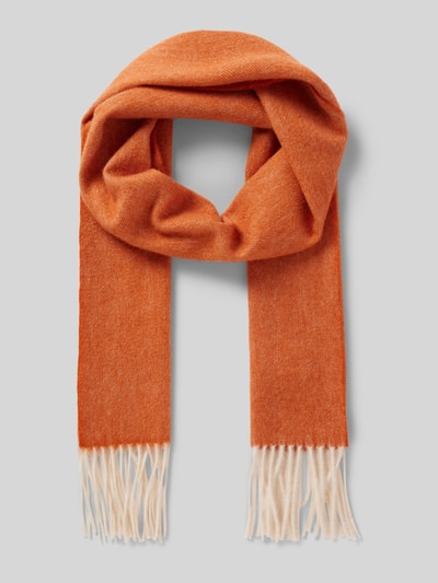 Peek & Cloppenburg AscotSchal aus Lanawoll-Kaschmir-Mix mit Fransen in orange