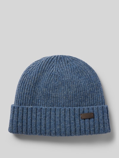 Peek & Cloppenburg BarbourBeanie mit Label-Badge in blau