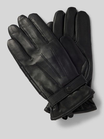 Peek & Cloppenburg BarbourHandschuhe mit Druckknopfverschluss Modell 'Burnished' in black
