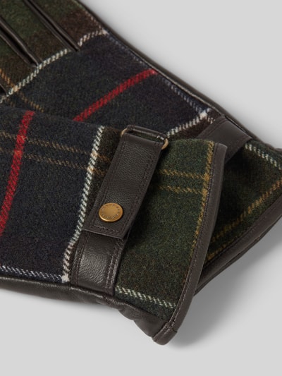 Peek & Cloppenburg BarbourLederhandschuhe Mit Verstellbarem Verschluss Modell 'AUBREY' In Oliv