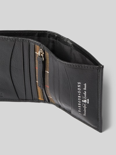 Peek & Cloppenburg BarbourLederportemonnaie Mit Label-Prägung Modell 'COLEWELL' In Black