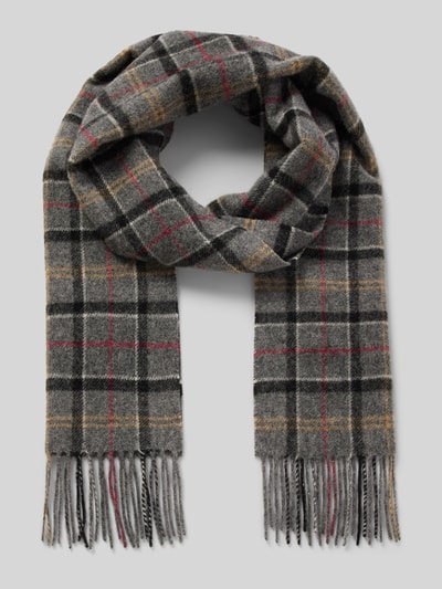 Peek & Cloppenburg BarbourSchal aus Wolle mit Fransen in anthrazit