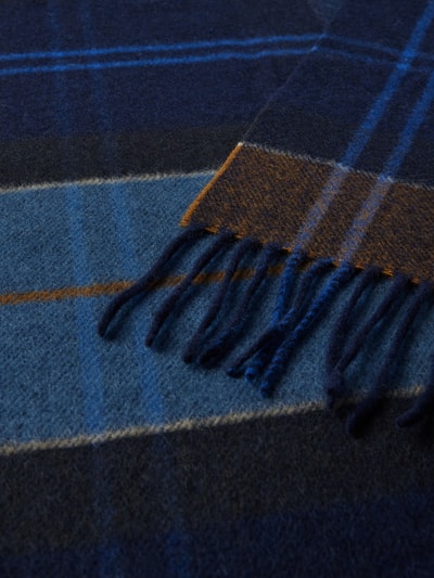 Peek & Cloppenburg BarbourSchal Aus Wolle Mit Fransen Modell 'Inverness' In Dunkelblau