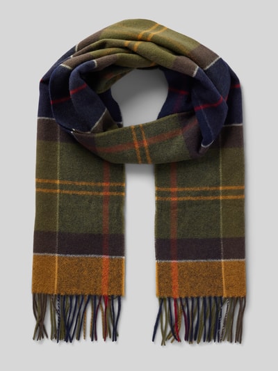 Peek & Cloppenburg BarbourSchal aus Wolle mit Fransen Modell 'Inverness' in gruen