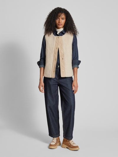 Peek & Cloppenburg BarbourWeste aus Teddyfell mit Knopfleiste Modell DULSIE LINER in ecru