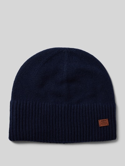 Peek & Cloppenburg BartsBeanie mit Label-Applikation Modell 'LACKE' in dunkelblau