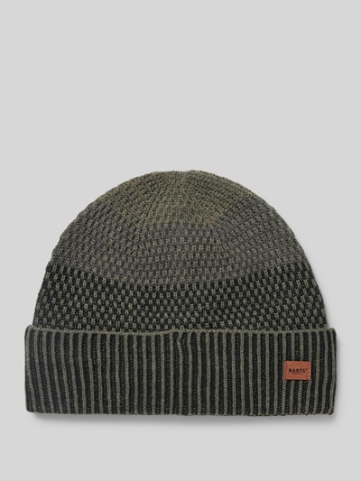 Peek & Cloppenburg BartsBeanie mit Label-Badge Modell 'MIGUEN' in oliv
