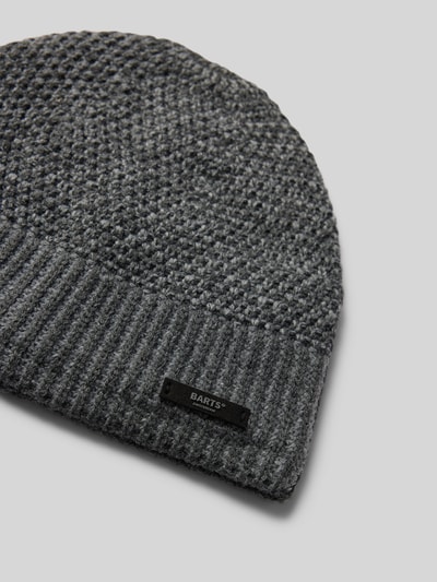 Peek & Cloppenburg BartsBeanie Mit Label-Detail Modell 'NOAR' In Anthrazit Melange