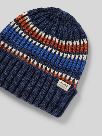 Peek & Cloppenburg BartsBeanie Mit Label-Detail Modell 'TRAVVIS' In Dunkelblau