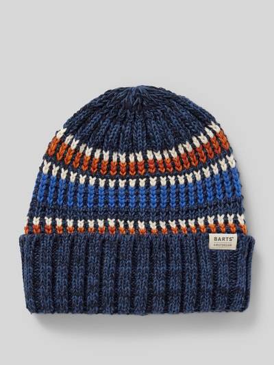 Peek & Cloppenburg BartsBeanie mit Label-Detail Modell 'TRAVVIS' in dunkelblau