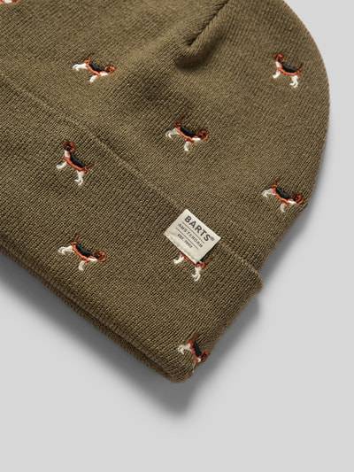 Peek & Cloppenburg BartsBeanie Mit Label-Detail Modell 'VINSON' In Oliv