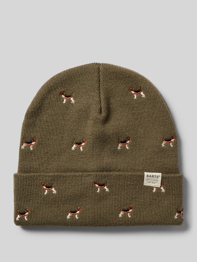 Peek & Cloppenburg BartsBeanie mit Label-Detail Modell 'VINSON' in oliv