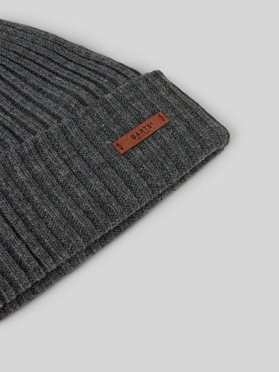 Peek & Cloppenburg BartsBeanie Mit Label-Detail Modell 'WILBERT' In Anthrazit