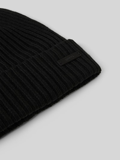 Peek & Cloppenburg BartsBeanie Mit Label-Detail Modell 'WILBERT' In Black