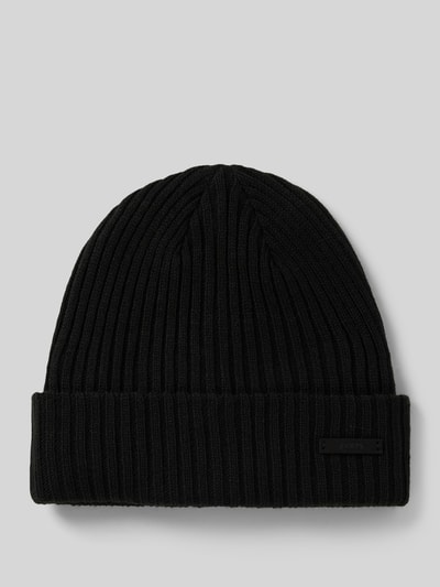 Peek & Cloppenburg BartsBeanie mit Label-Detail Modell 'WILBERT' in black