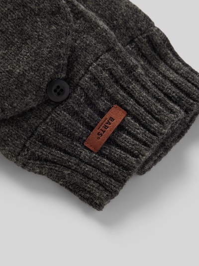 Peek & Cloppenburg BartsFäustlinge Aus Lammwolle Mit Label-Detail Modell 'HAAKON' In Anthrazit