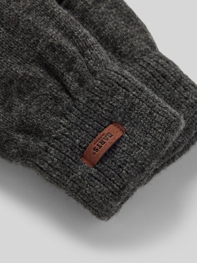 Peek & Cloppenburg BartsHandschuhe Aus Lammwolle Mit Label-Detail Modell 'HAAKON' In Anthrazit