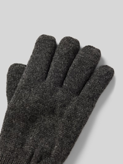 Peek & Cloppenburg BartsHandschuhe Aus Lammwolle Mit Label-Detail Modell 'HAAKON' In Anthrazit