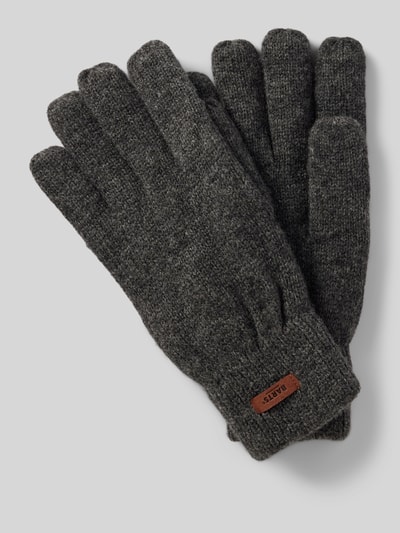 Peek & Cloppenburg BartsHandschuhe aus Lammwolle mit Label-Detail Modell 'HAAKON' in anthrazit
