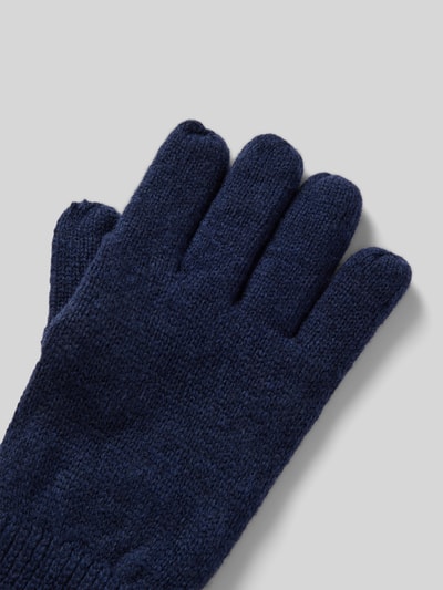 Peek & Cloppenburg BartsHandschuhe Aus Lammwolle Mit Label-Detail Modell 'HAAKON' In Marine