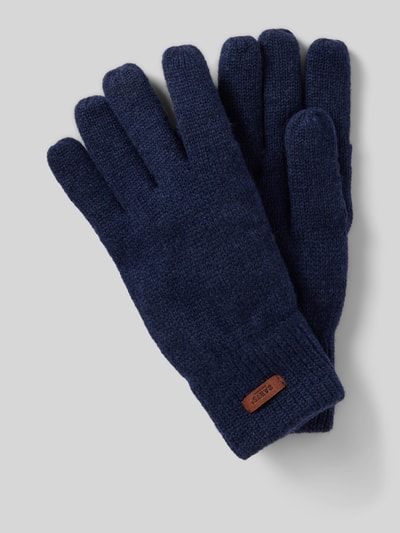 Peek & Cloppenburg BartsHandschuhe aus Lammwolle mit Label-Detail Modell 'HAAKON' in marine