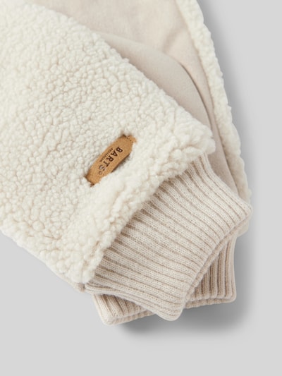 Peek & Cloppenburg BartsHandschuhe Mit Label-Patch Modell 'Teddy' In Offwhite