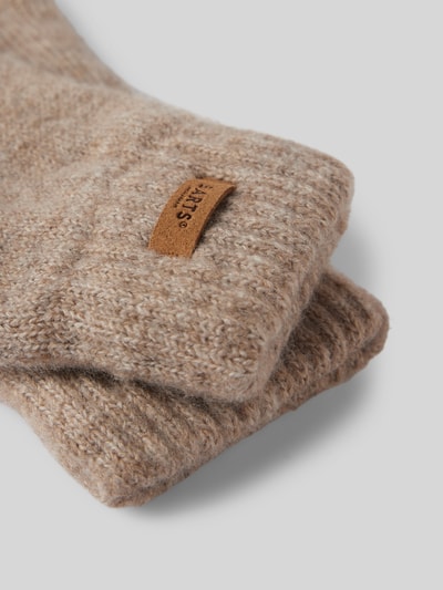 Peek & Cloppenburg BartsHandschuhe Mit Label-Patch Modell 'Witzia' In Hellbraun