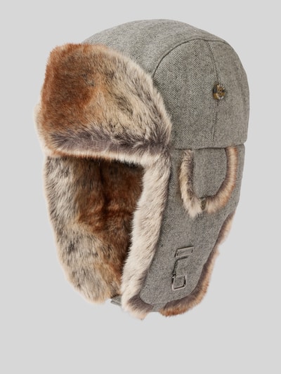 Peek & Cloppenburg BartsMütze Mit Kunstfell Modell 'KAMIKAZE' In Mittelgrau