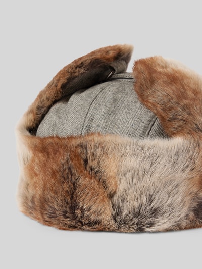 Peek & Cloppenburg BartsMütze Mit Kunstfell Modell 'KAMIKAZE' In Mittelgrau