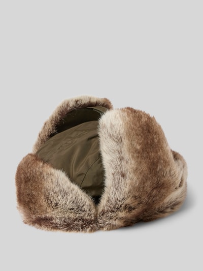 Peek & Cloppenburg BartsMütze mit Kunstfell Modell 'KAMIKAZE' in oliv