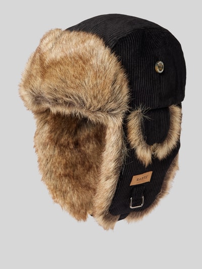 Peek & Cloppenburg BartsMütze Mit Kunstfell Modell 'RIB BOMBER' In Black