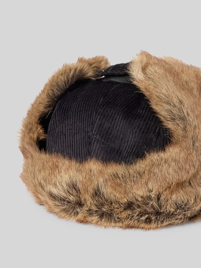 Peek & Cloppenburg BartsMütze Mit Kunstfell Modell 'RIB BOMBER' In Black